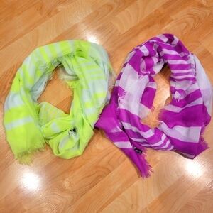 TWO Apt 9 Neon light weight scarfs